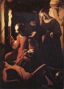 Georges de La Tour St Sebastian Attended by St Irene oil